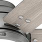 Hunter Gravity 60" Ceiling Fan with LED Light in Matte Silver, , large