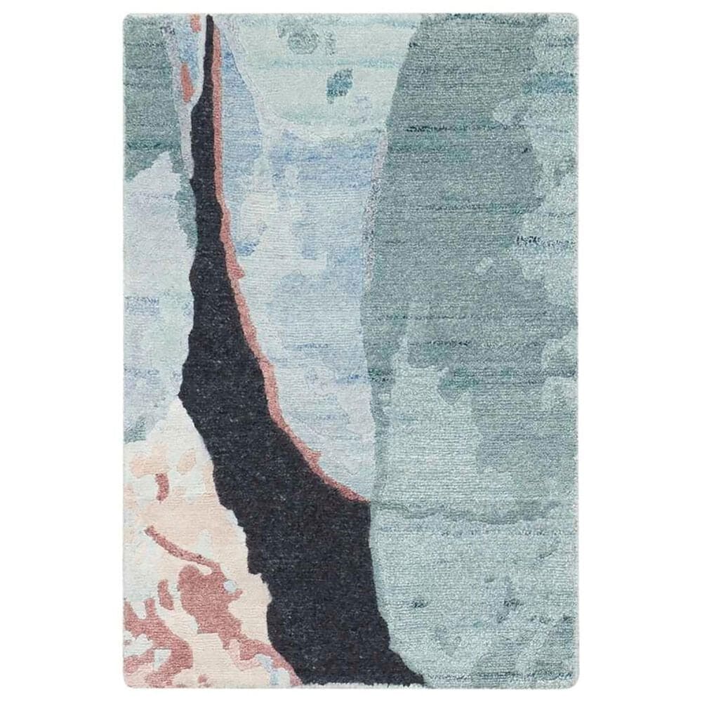 Nourison Silk Shadows 2" x 3" Blue and Pink Area Rug, , large