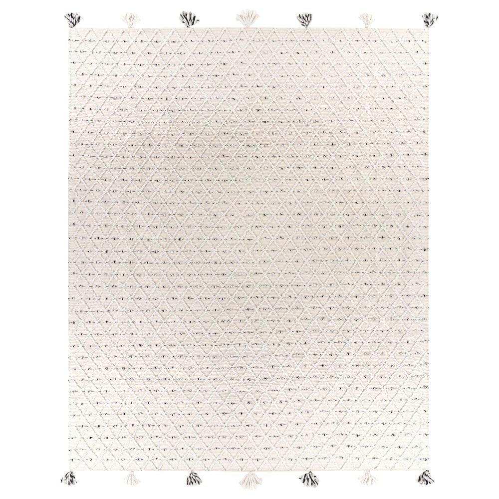 Surya Azalea 10" x 14" Ivory, Black and Gray Indoor/Outdoor Area Rug, , large
