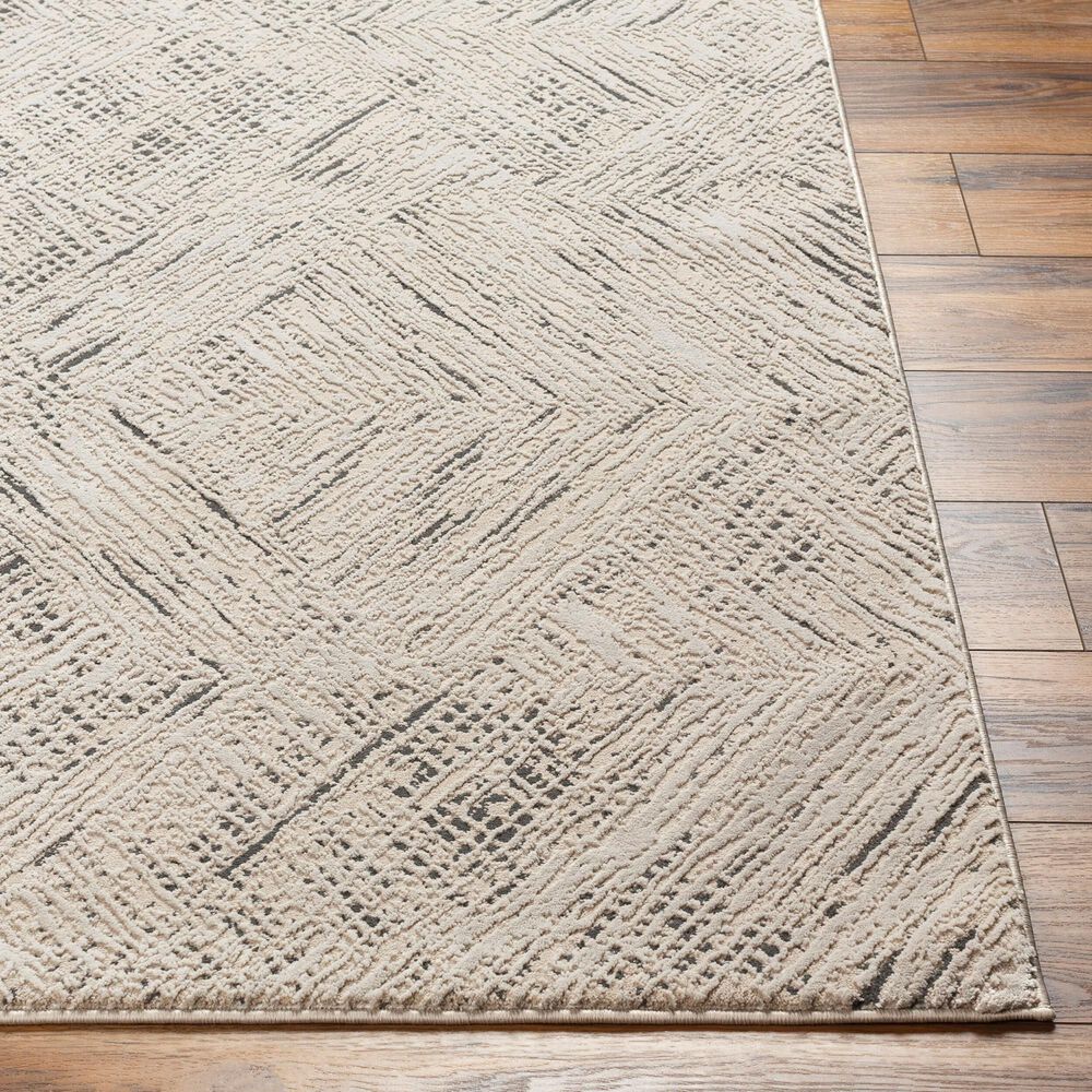 Surya Alder 5&#39; x 7&#39; Taupe, Ivory and Black Area Rug, , large