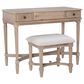 Linon Home Decor Cyndi Vanity with Stool in Grey Wash, , large