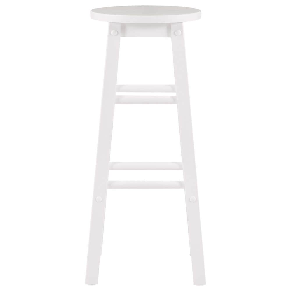 Linon Home Decor Abby 29" Bar Stool in White, , large