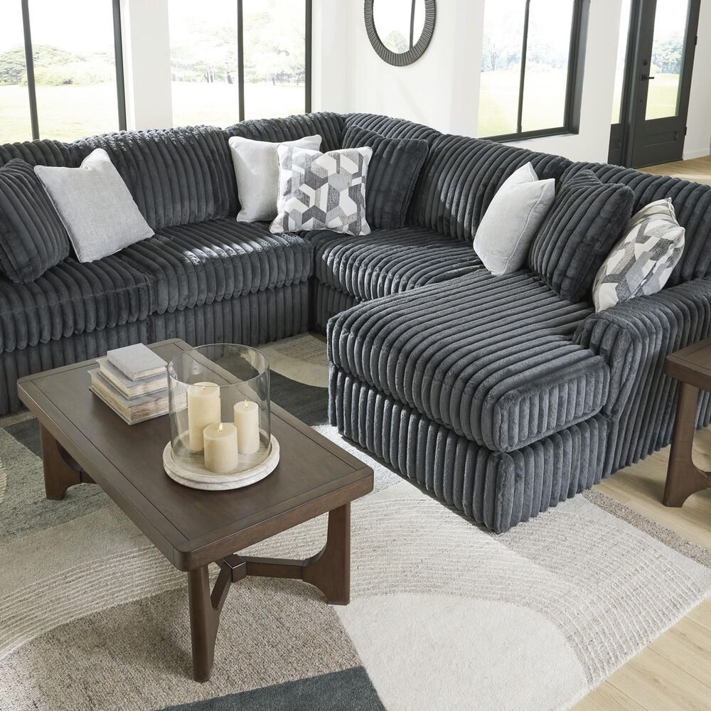 Ashley Midnight-Madness Oversized Chair in Gunmetal, , large