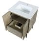 Lexora Home Lancy 24" Single Bathroom Vanity in Rustic Acacia with 2 cm White Cultured Marble Top and Rectangular Sink, , large