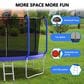 HOMLUX 14" Outdoor Trampoline with Enclosure Net and Ladder in Blue, , large