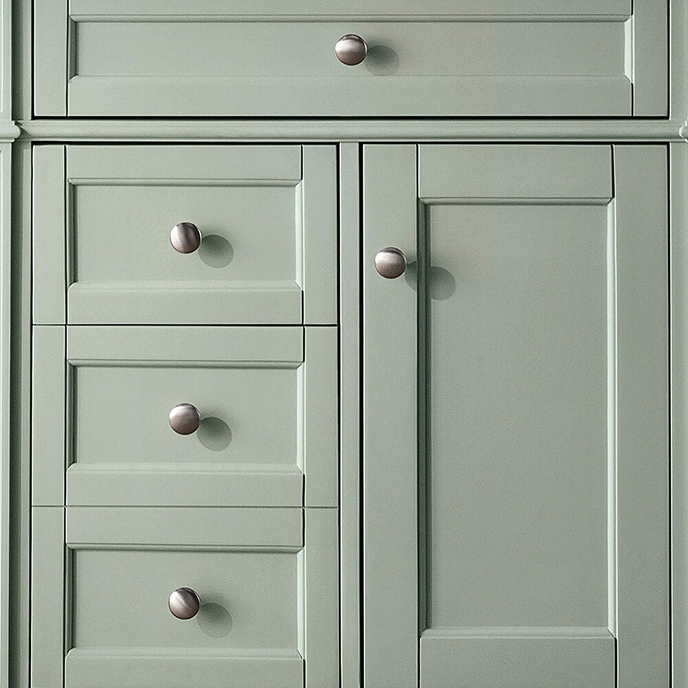 James Martin Vanities Brittany 30&quot; Single Bathroom Vanity in Sage Green with 3 cm Victorian Silver Quartz Top and Rectangular Sink, , large