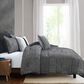 BCP Home Halifax 3-Piece Queen Comforter Set in Charcoal and Grey, , large