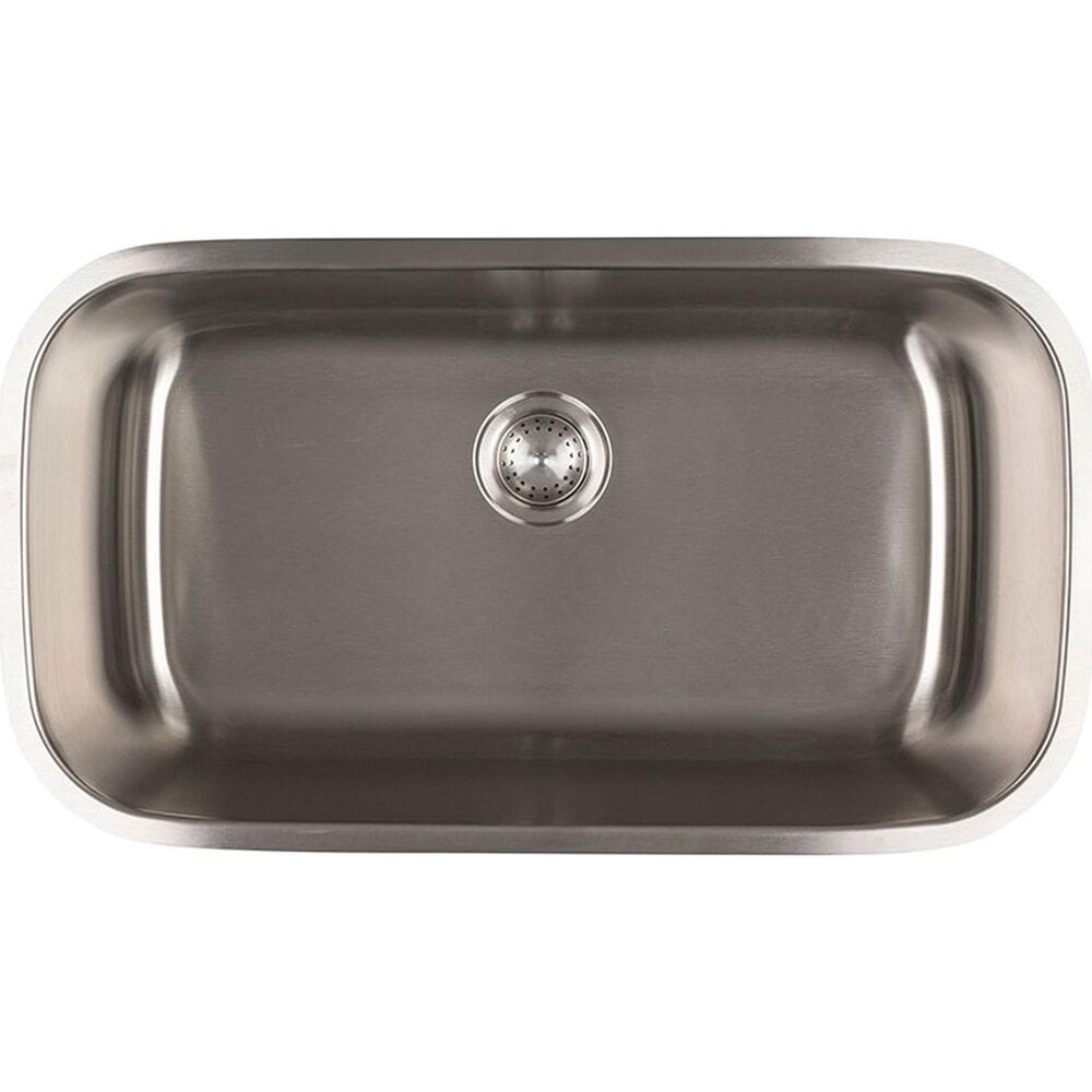 MS International Undermount Single Bowl Kitchen Sink in Brushed Satin, , large