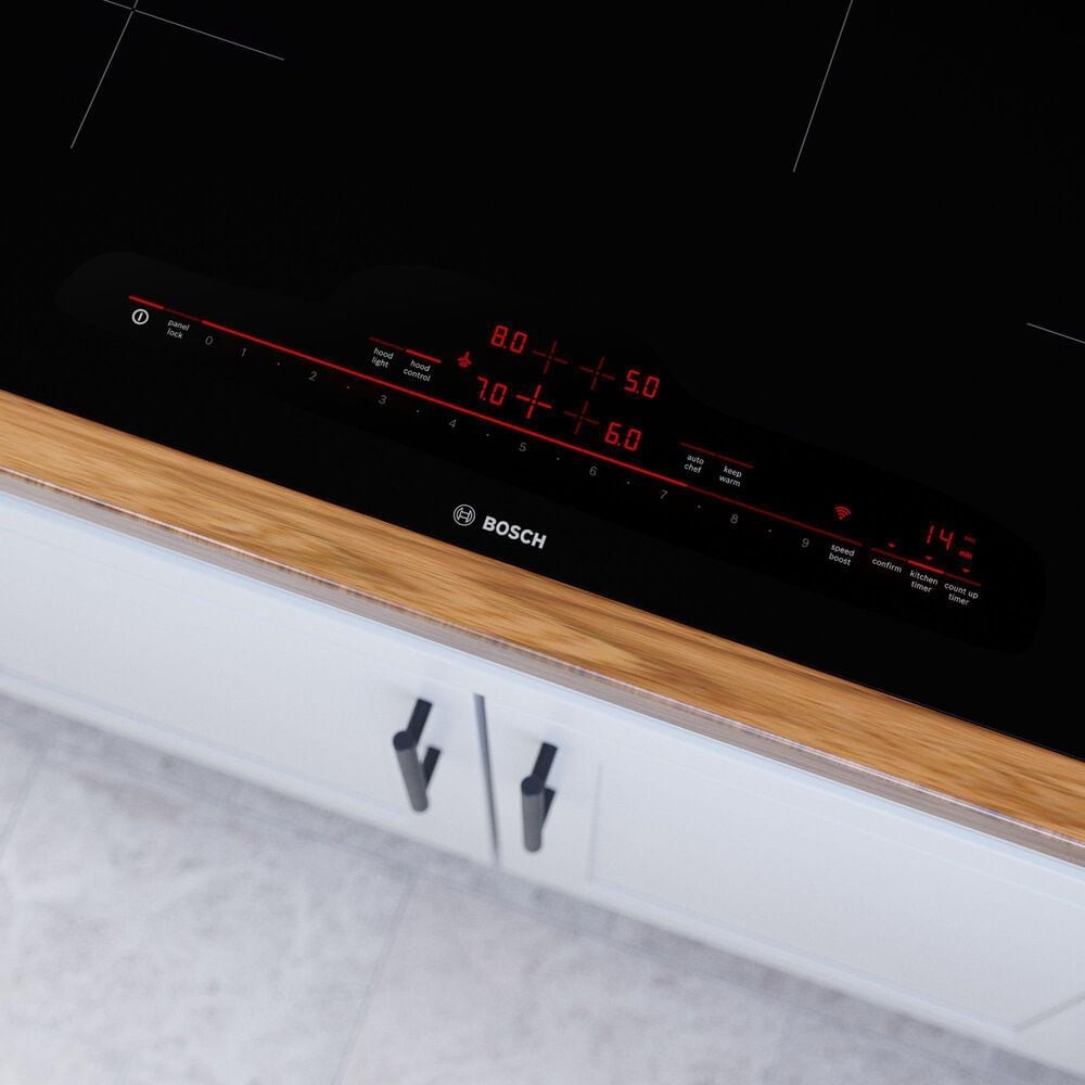 Bosch 800 Series 30&quot; Induction Electric Cooktop without Frame in Black, , large
