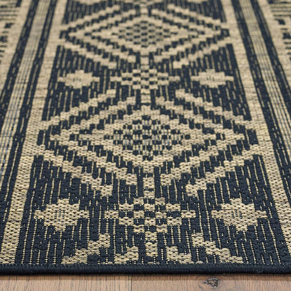 L&amp;R Resources Sun Shower 8&#39; x 10&#39; Black and Brown Indoor/Outdoor Area Rug, , large