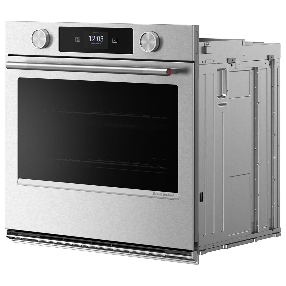 KitchenAid 2-Piece Kitchen Package with PrintShield Stainless Steel 30" Smart Single Wall Oven and Black 30" Induction Cooktop, , large