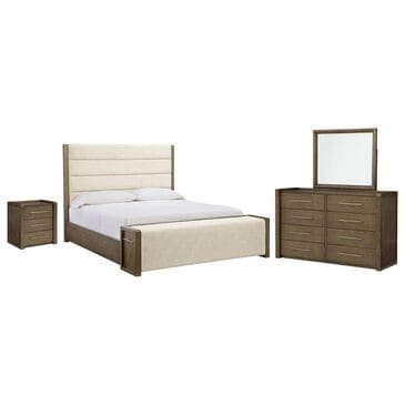 Ashley Marxmore 4 Piece Queen Upholstered Storage Bedroom Set in Brown, , large