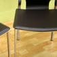 Baxton Studio Side Chair with Dark Brown Leather in Chrome (Set of 2), , large