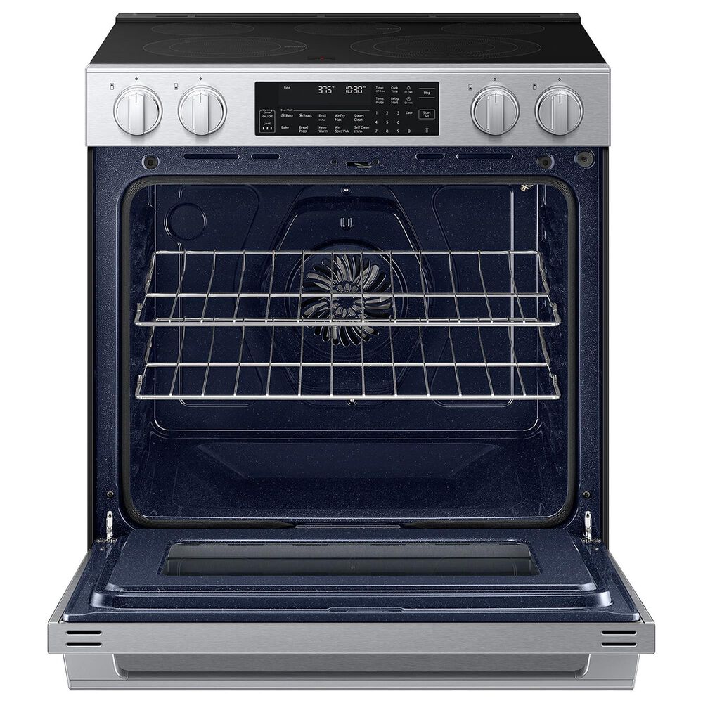 Samsung Bespoke 6.3 Cu. Ft. Smart Slide-In Electric Range with Illuminated Precision Knobs in Stainless Steel, , large
