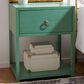 Safavieh Yudi 1 Drawer Nightstand in Turquoise, , large