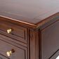 Jennifer Taylor Home Dauphin 5-Drawer Executive Desk in Walnut Brown, , large