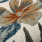 L&R Resources Sinuous Tropical Paradise Floral 6" Round White, Blue and Tan Area Rug, , large