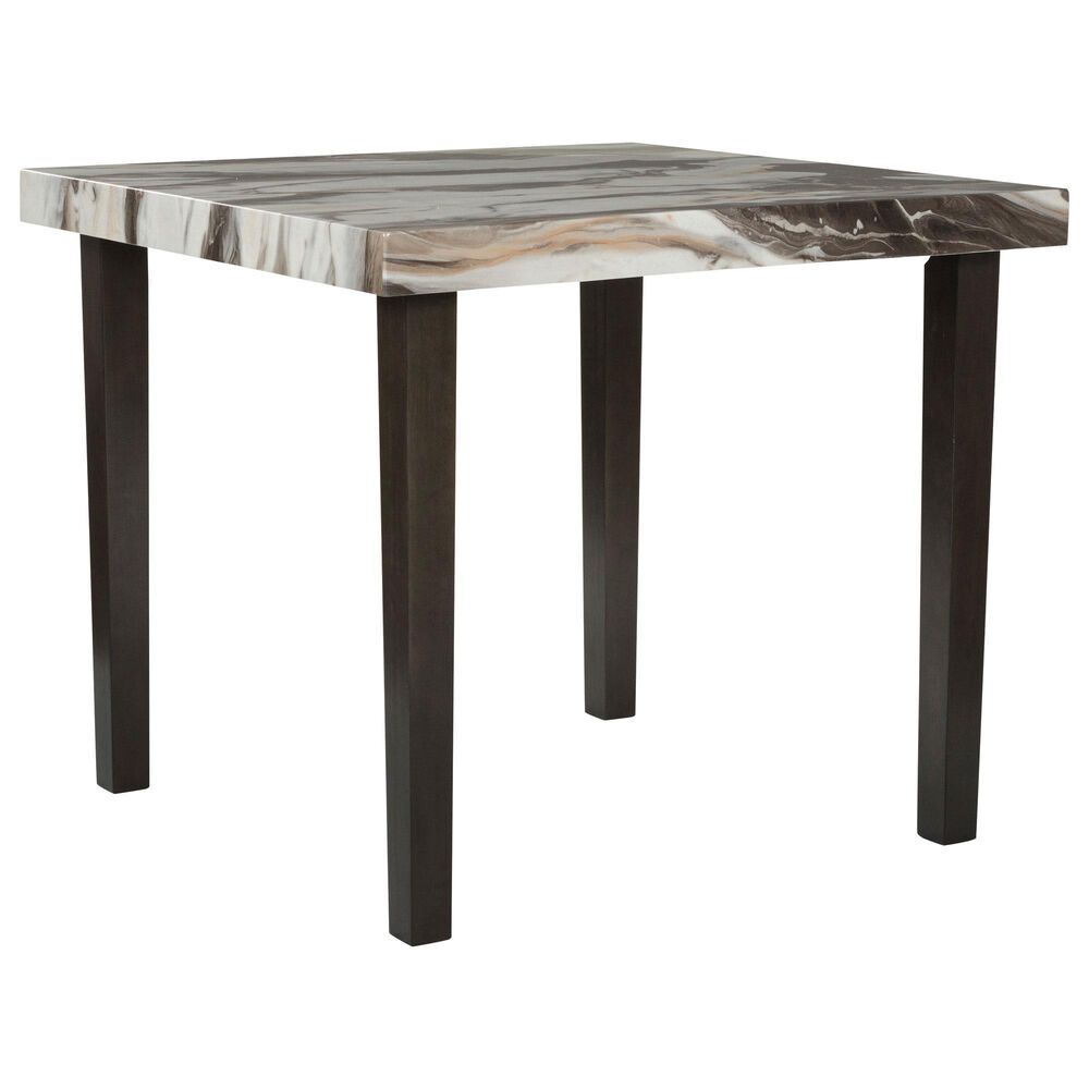 Ashley Jeshina 5-Piece Counter Height Dining Set in White, Dark Brown and Beige, , large