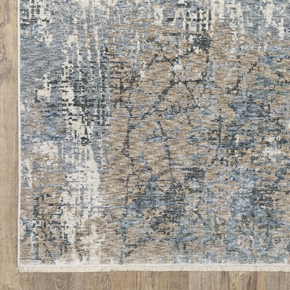 Oriental Weavers Hayden HAY08 2&#39;3&quot; x 7&#39;6&quot; Beige and Blue Runner, , large