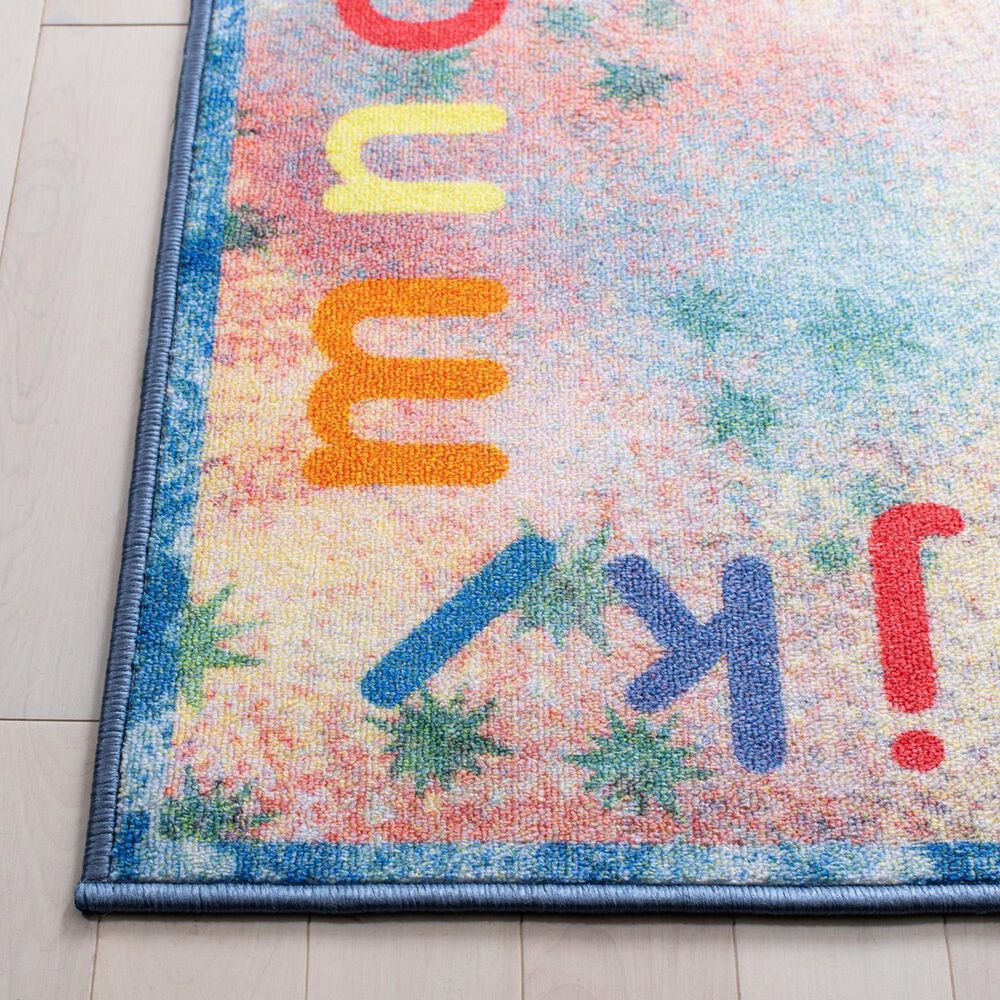 Safavieh Kids Playhouse 5&#39;5&quot; x 7&#39;7&quot; Blue and Orange Rug, , large