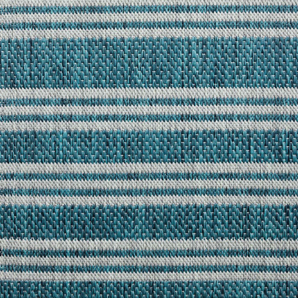 Loloi Easton Teal and Fog 4&#39; x 6&#39; Indoor/Outdoor Area Rug, , large