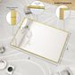 HOMLUX 26" x 38" Wall Mount Rectangular Decorative Mirror in Gold, , large