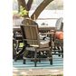 Amish Orchard Adirondack Outdoor Counter Height Swivel Chair in Brazilian Walnut and Black, , large