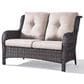 Sunwell Garden Patio Loveseat with Brown Frame in Beige, , large