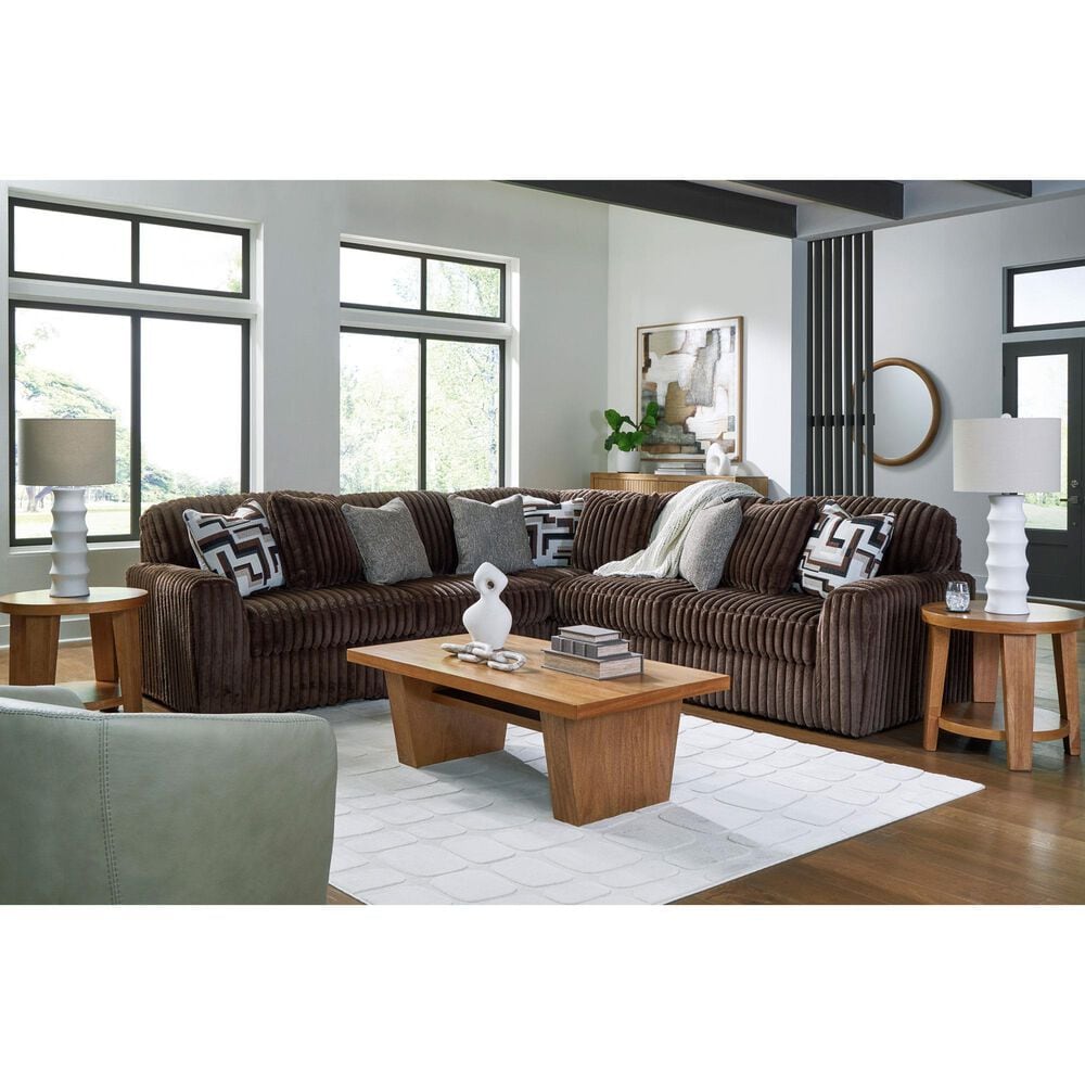 Ashley Midnight-Madness 5-Piece Symmetrical Sectional in Chocolate, , large