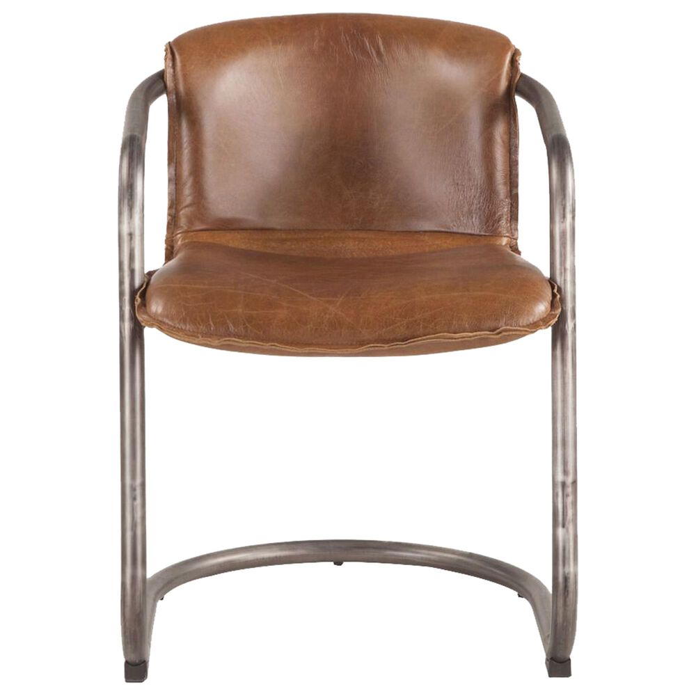 Home Trends &amp; Design Portofino Leather Dining Chair in Chestnut, , large
