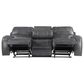 Crystal City Keily Manual Reclining Sofa with Dropdown Table in Dove Grey, , large
