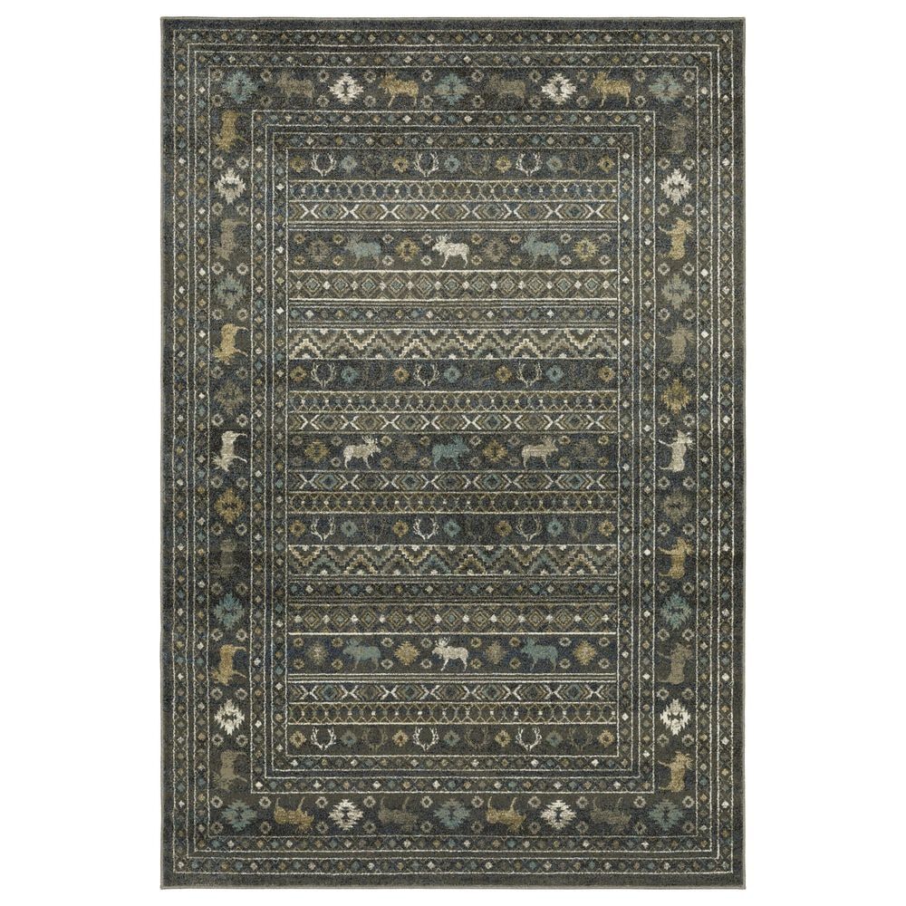 Oriental Weavers Venice 7"10" x 10" Blue and Gold Area Rug, , large