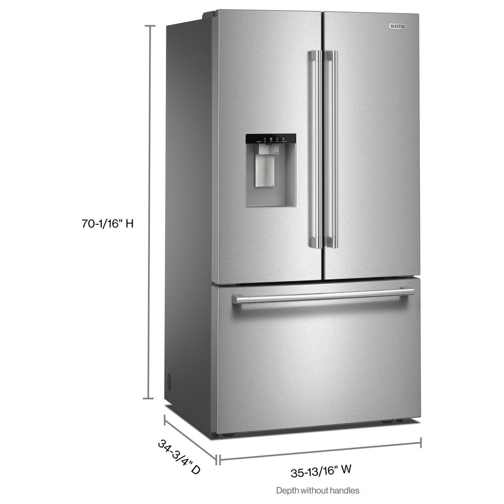 Maytag 30 Cu. Ft. French Door Bottom Mount Refrigerator in Fingerprint-Resistant Stainless, , large