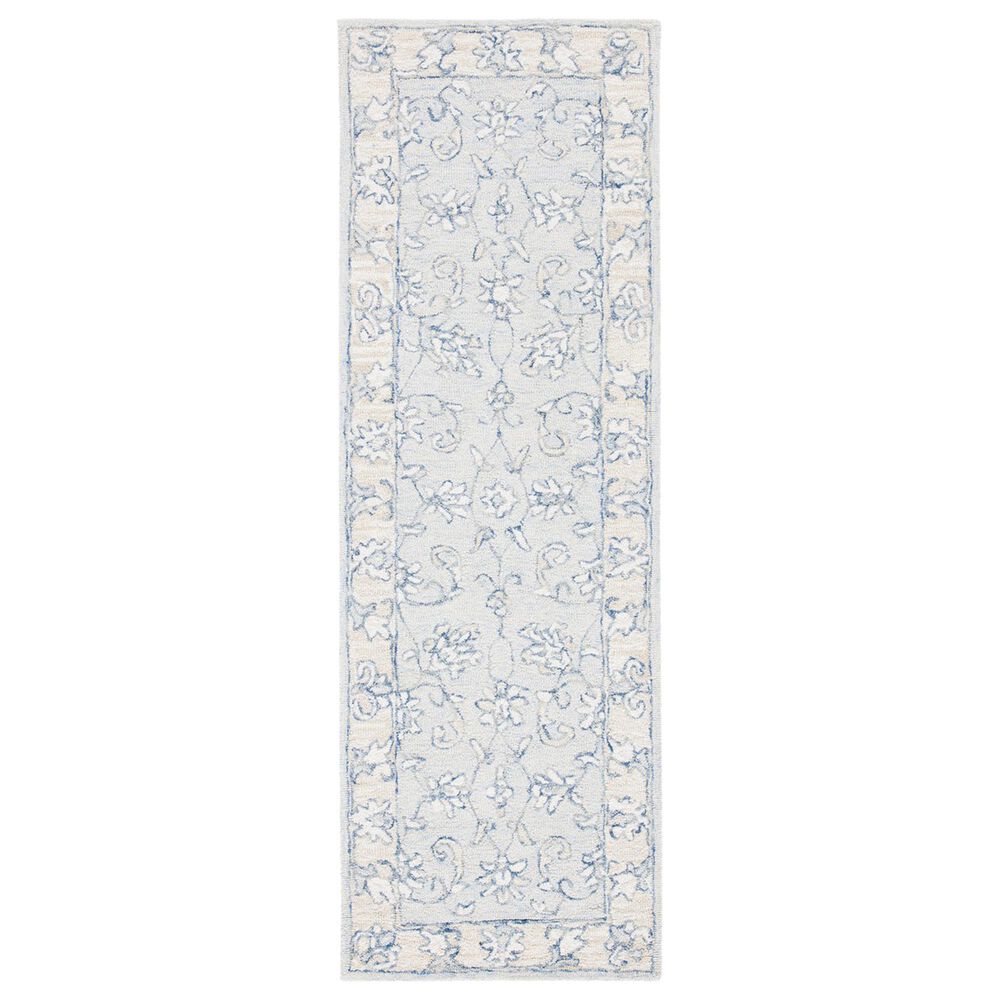 Safavieh Micro-Loop 2"3" x 11" Blue and Beige Runner, , large