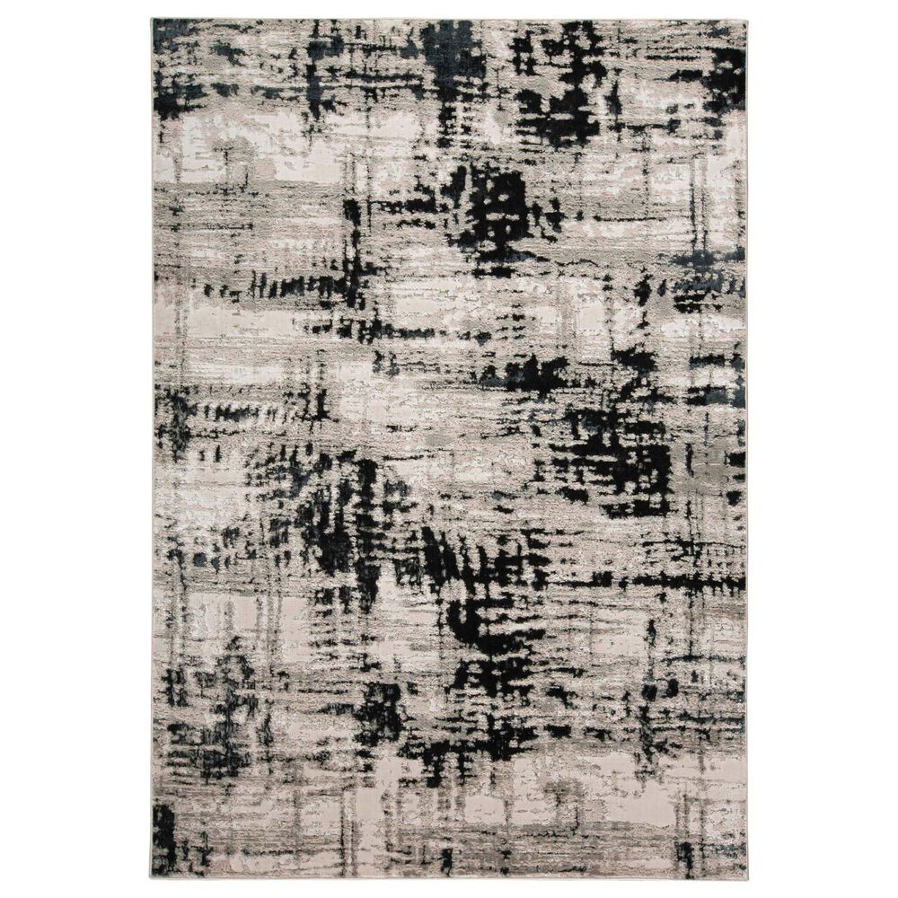 Feizy Micah 6"7" x 9"6" Black Area Rug, , large