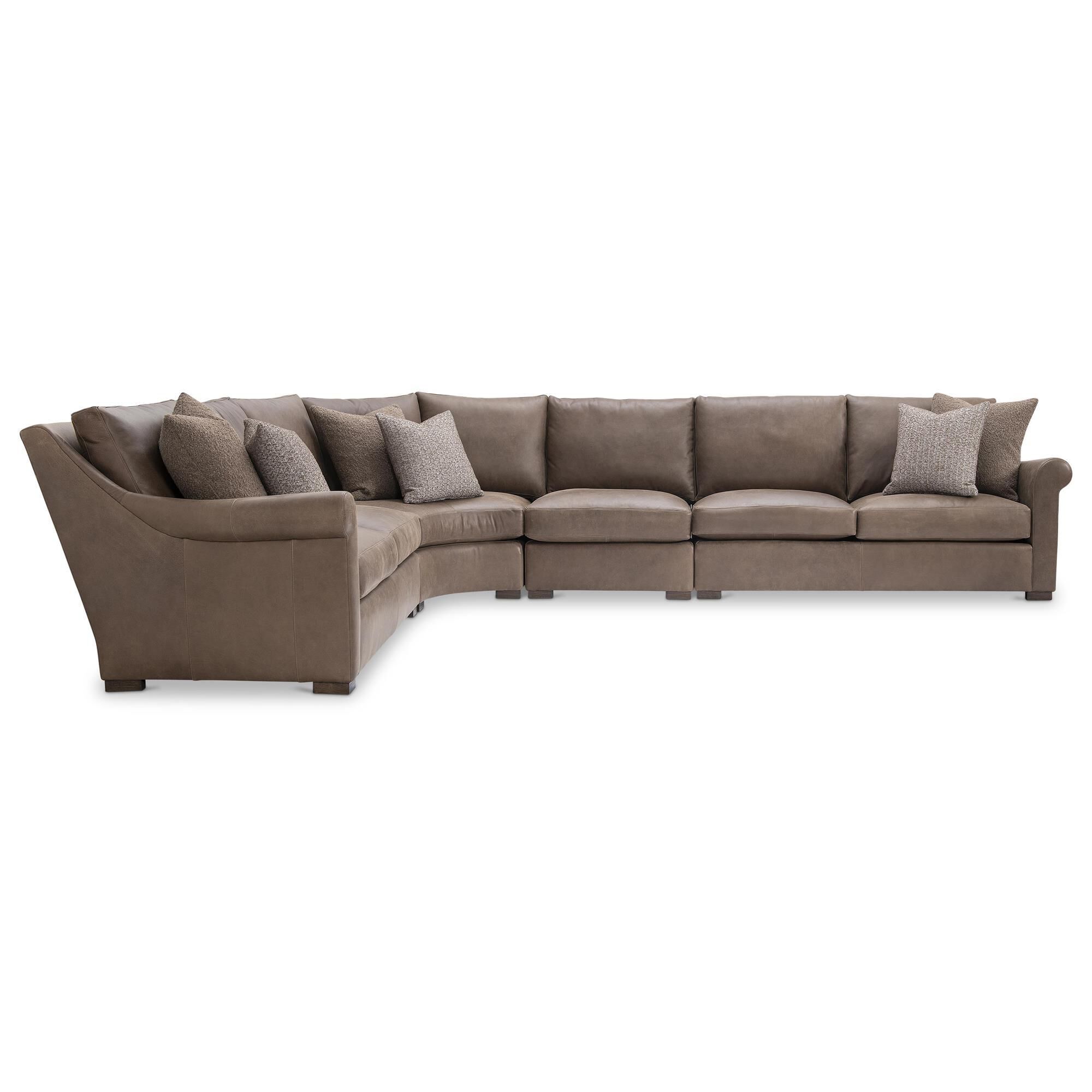 Bernhardt Keirnan 4-Piece Reversible Sectional in Brown