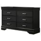Crown Mark Amalia 6-Drawer Dresser in Black, , large