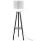 Lumisource Compass Floor Lamp in Black and Silver, , large