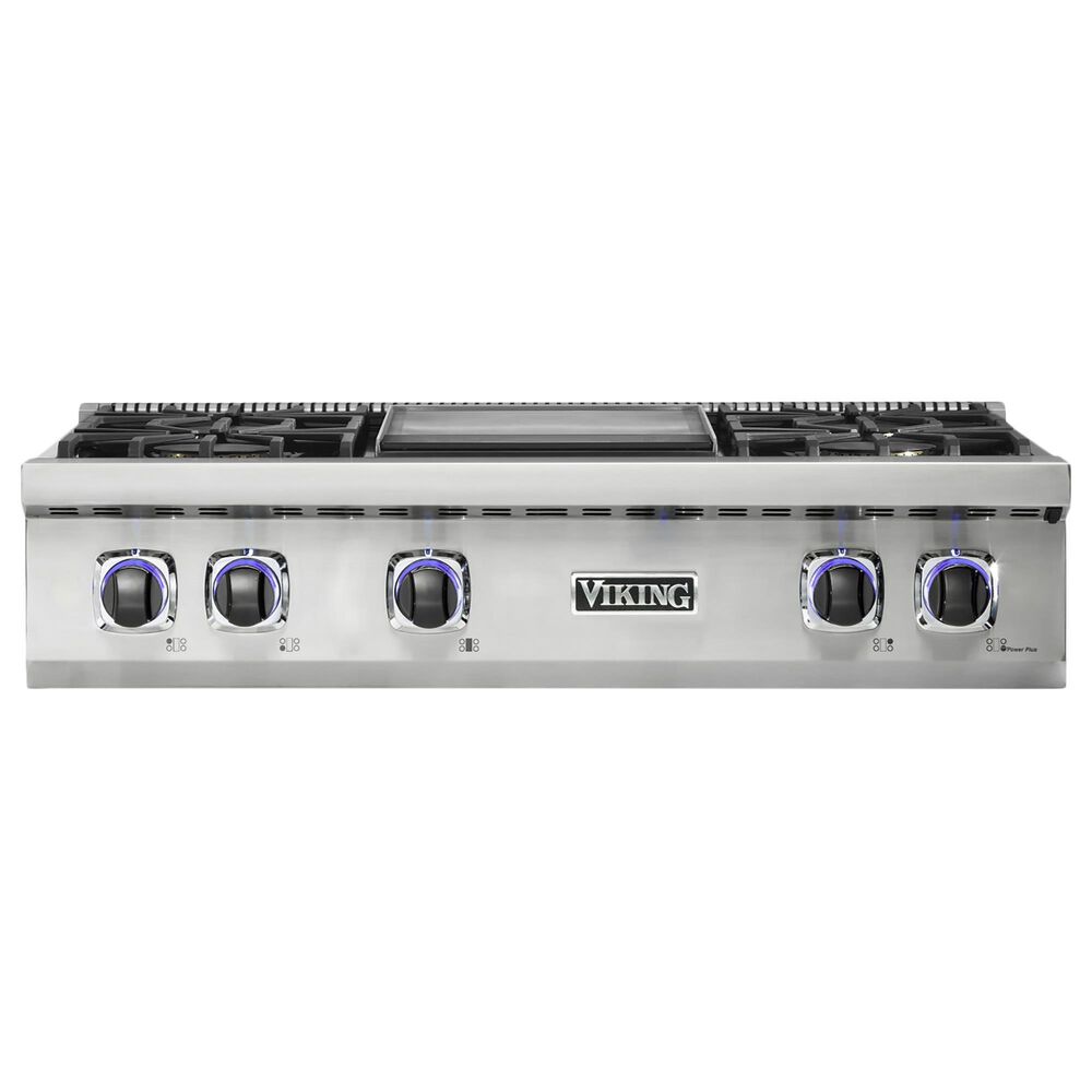 Viking Range 36" 7 VRT7364GSSLP Series Gas Rangetop in Stainless Steel, , large