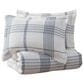 Levtex Waffle Plaid 3-Piece Full/Queen Comforter Set in Navy and White, , large