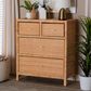 Baxton Studio Vaere 4-Drawer Storage Cabinet in Natural Brown, , large