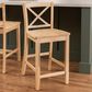Linon Home Decor Torino X-Back Counter Stool in Natural Unfinished, , large
