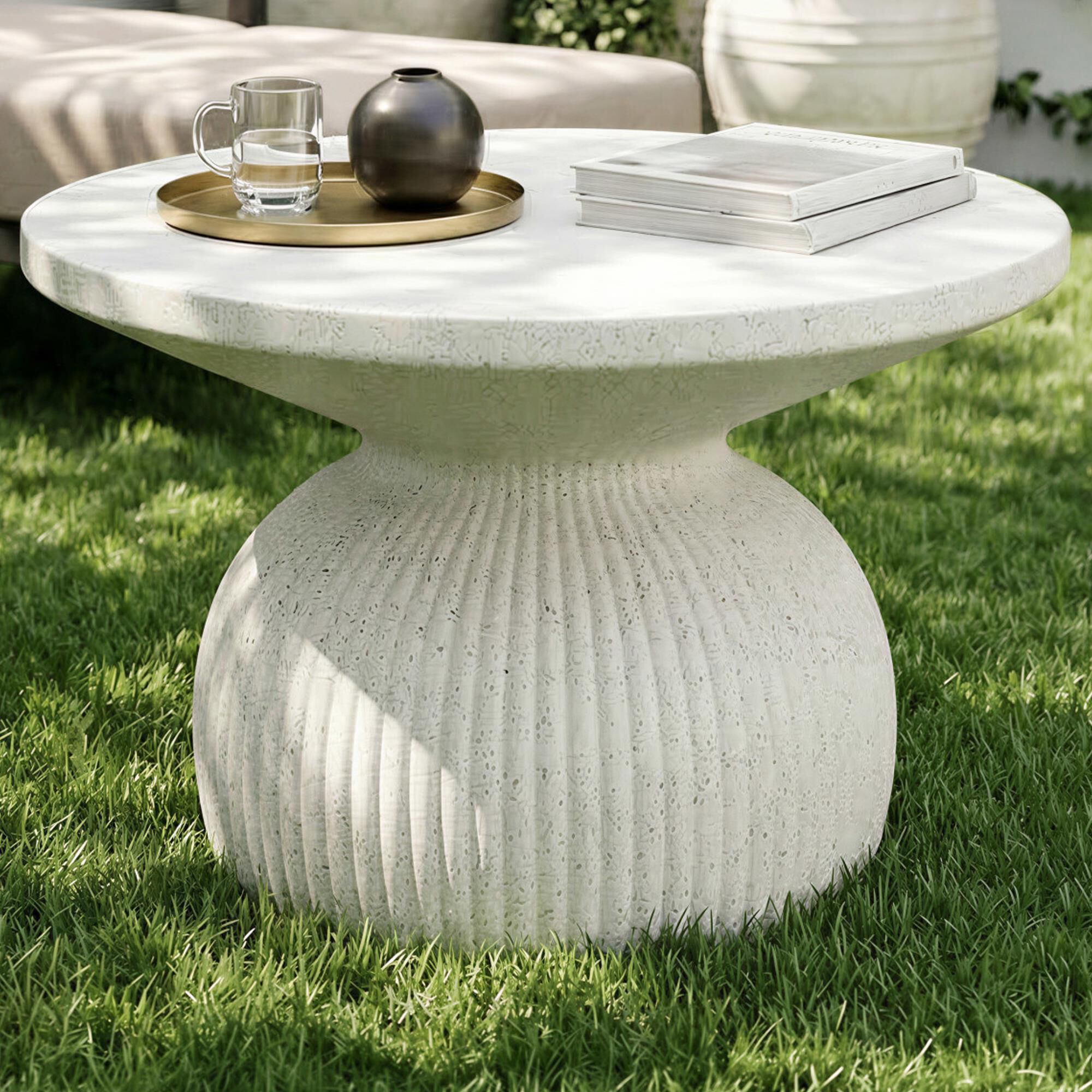 Zuo Modern Corza Outdoor Coffee Table in White