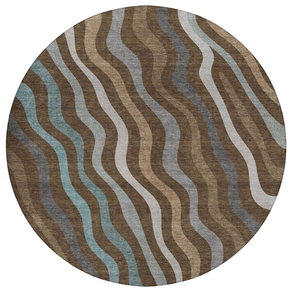 Dalyn Rug Company Kenner KN4 Chocolate 8" Round Area Rug, , large