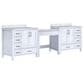 Lexora Home Coraline 102" Double Bathroom Vanity in White with White Carrara Marble Top and Rectangular Sinks, , large