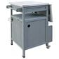 HOMLUX 40.5" Outdoor Kitchen Island with One Drawer in Blue Grey and Stainless Steel, , large