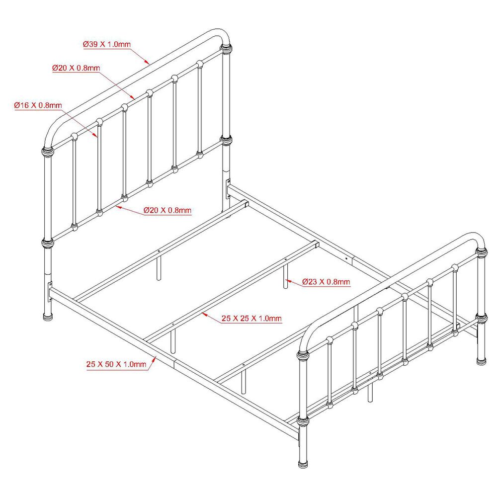 Furniture of America Durkin King Bed in Dark Bronze, , large