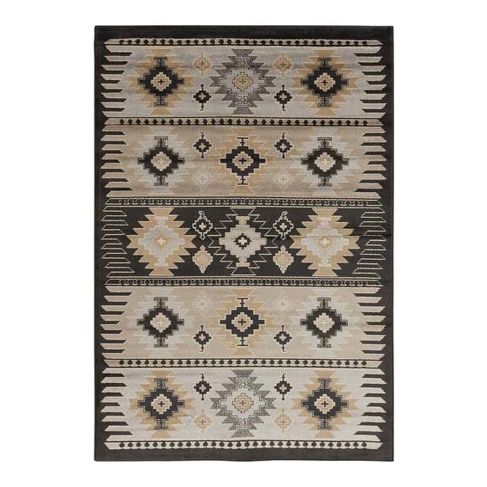 Surya Paramount PAR-1046 5"3" x 7"6" Gray/Black/Tan Area Rug, , large