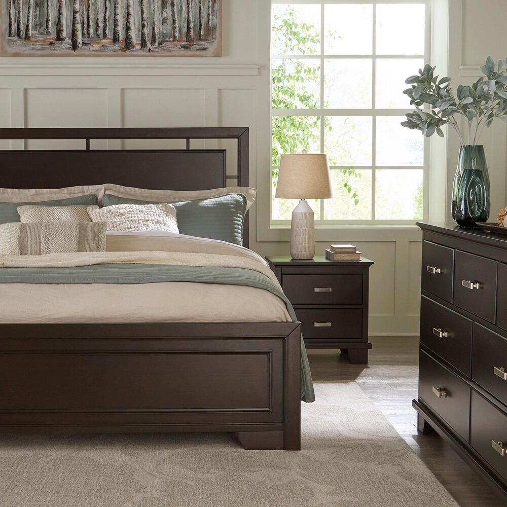 Ashley Covetown King Bed in Dark Brown, , large