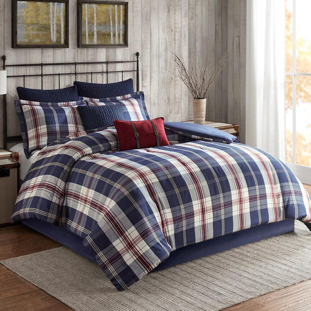 Hampton Park Woolrich 3-Piece King Comforter Set in Blue and Red, , large